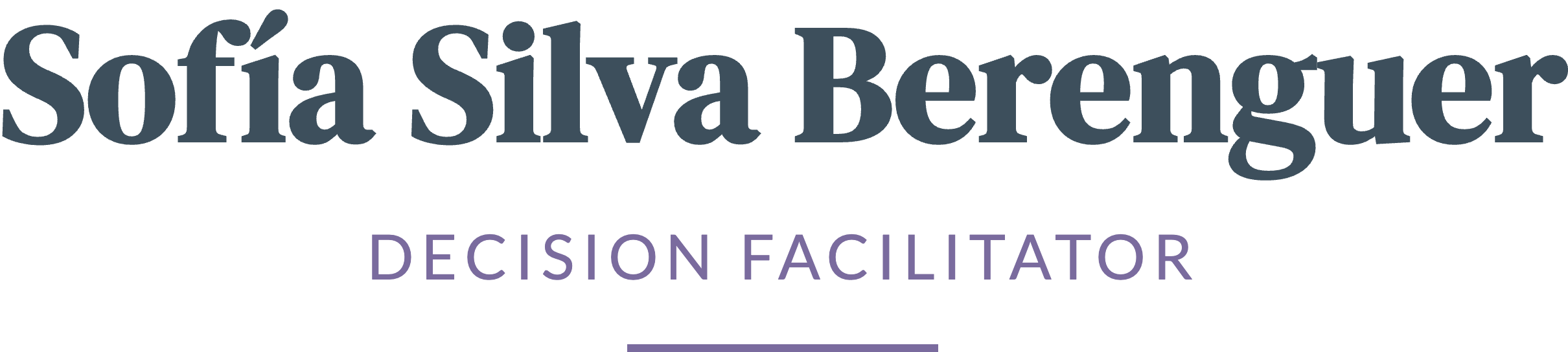 Sofía Silva Berenguer — Decision Facilitator